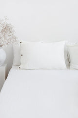 White linen flat bedsheet - Flat bed sheets - British D'sire