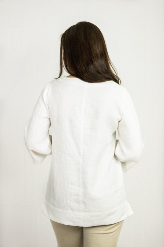 White linen oversize top - Women's Clothing - British D'sire