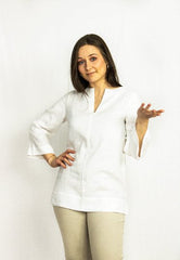 White linen oversize top - Women's Clothing - British D'sire