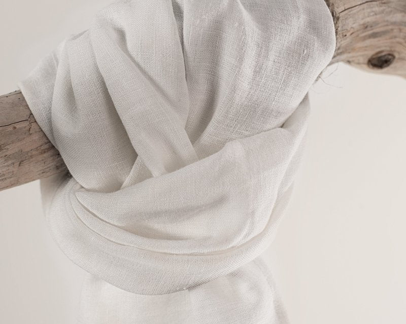 White linen scarf - Scarf - British D'sire