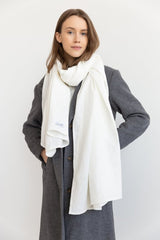 White linen scarf - Scarf - British D'sire