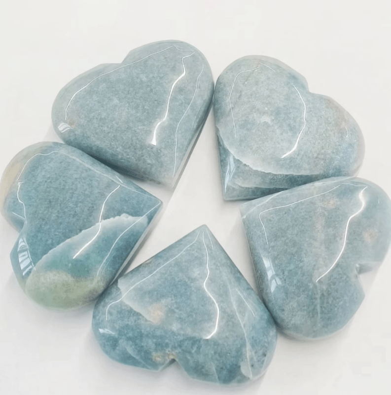 Wholesale high quality crystal crafts bulk crystal Gemstone heart blue trolite heart for gift - Loose Gemstone - British D'sire