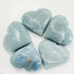 Wholesale high quality crystal crafts bulk crystal Gemstone heart blue trolite heart for gift - Loose Gemstone - British D'sire