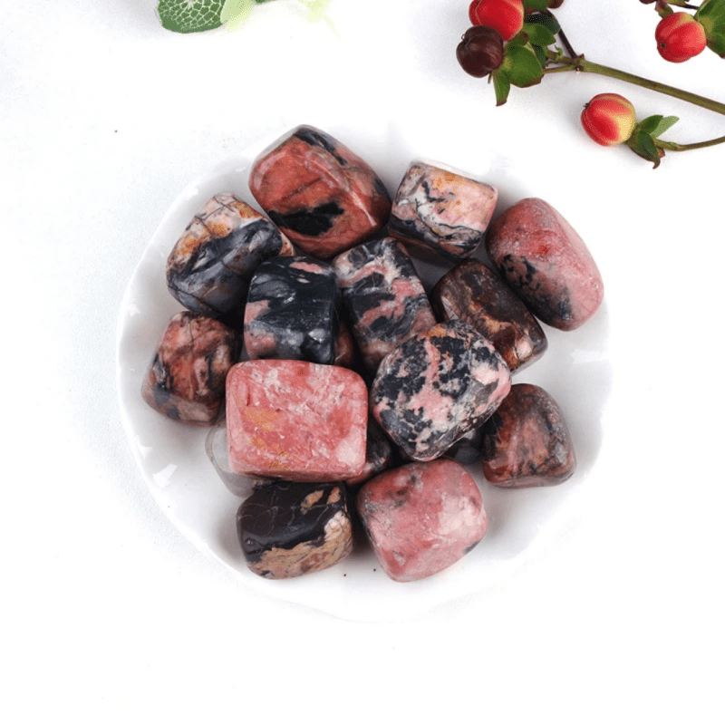 Wholesale natural crystals cube square pink rhodonite crystals tumbled stones - Stone - British D'sire