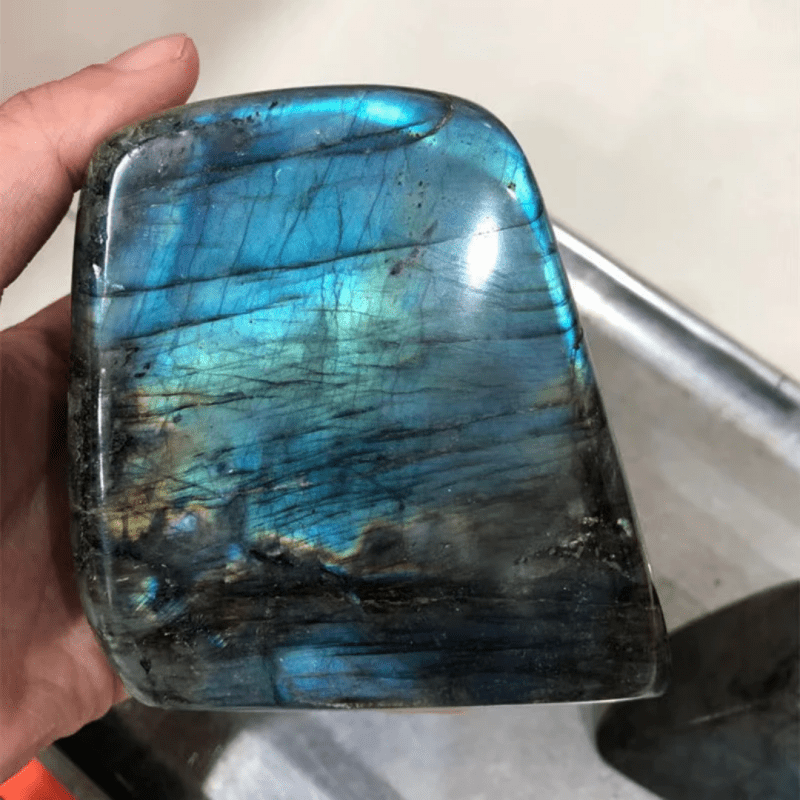 Wholesale natural polished crystal craft blue labradorite freeform healing stone ornament for decoration - Stone Ornaments - British D'sire