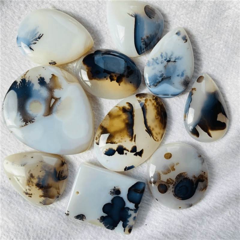 Wholesale rare loose Gemstone crystal quarts dendritic agate teardrop shape - Loose Gemstone - British D'sire