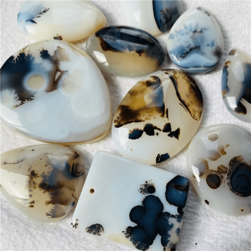 Wholesale rare loose Gemstone crystal quarts dendritic agate teardrop shape - Loose Gemstone - British D'sire