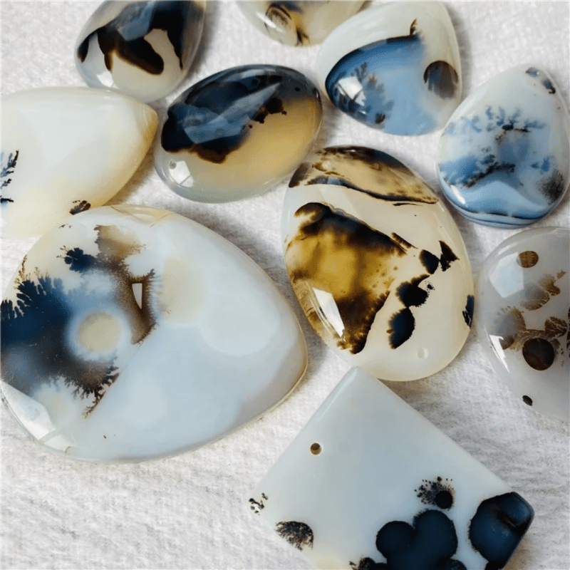 Wholesale rare loose Gemstone crystal quarts dendritic agate teardrop shape - Loose Gemstone - British D'sire