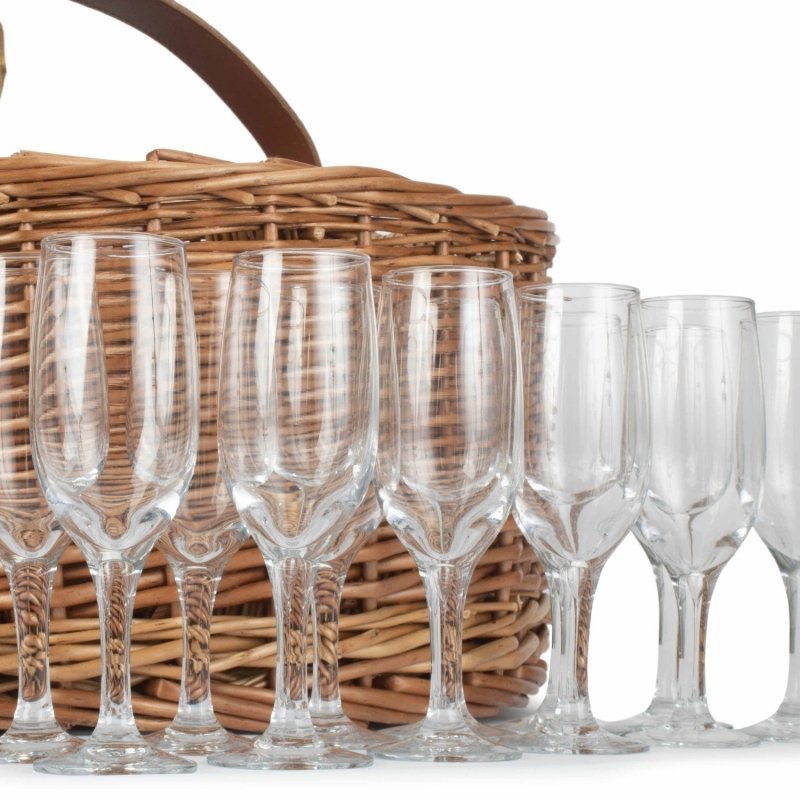 Wicker Light Steamed Garden Party Basket - Drinks Baskets - British D'sire