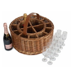 Wicker Light Steamed Garden Party Basket - Drinks Baskets - British D'sire