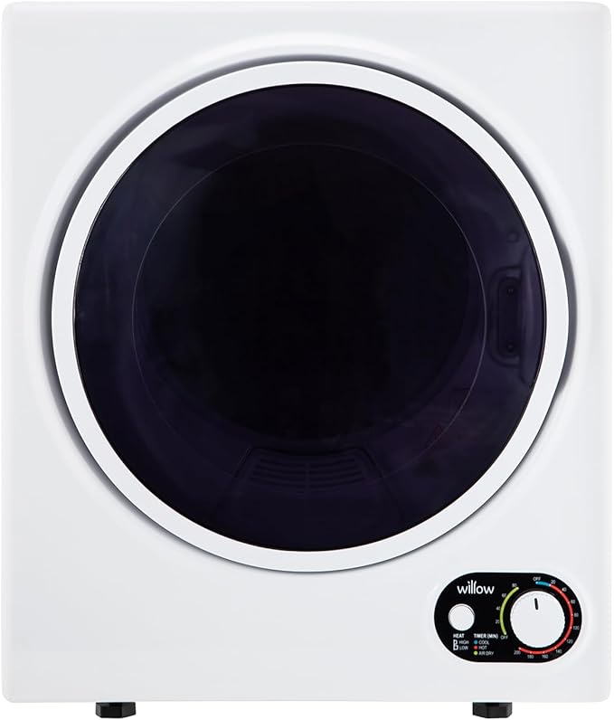 Willow WTD25 2.5kg Freestanding Vented Tumble Dryer Compact and Portable, 3 Temperature Settings, Crease Guard, and 2 Years Warranty for peace of mind - British D'sire