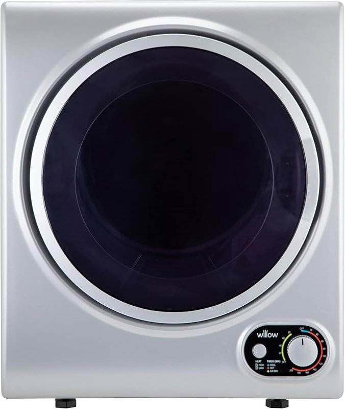 Willow WTD25 2.5kg Freestanding Vented Tumble Dryer Compact and Portable, 3 Temperature Settings, Crease Guard, and 2 Years Warranty for peace of mind - British D'sire