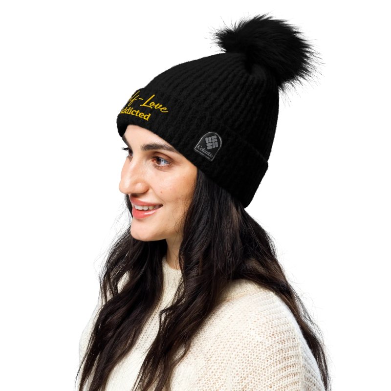 Winter Hats - Self Love - Columbia pom - pom beanie with Embroidery - beanie - British D'sire