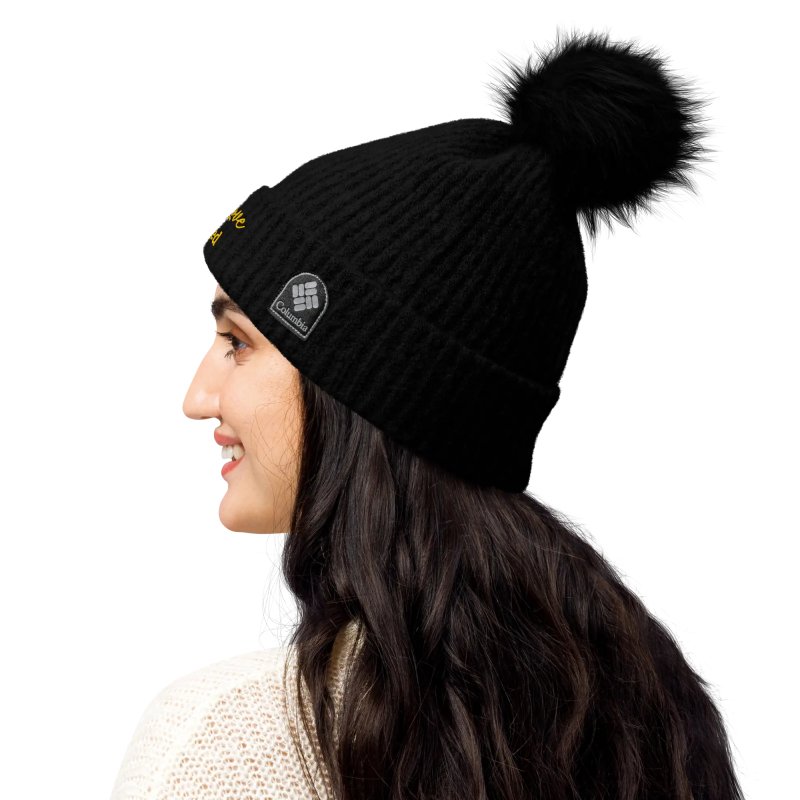 Winter Hats - Self Love - Columbia pom - pom beanie with Embroidery - beanie - British D'sire