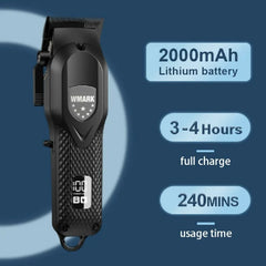 WMARK NG - 119 Men Hair Trimmer Rechargeable Clipper With LED Display Black - Men Hair Trimmer - British D'sire