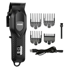 WMARK NG - 119 Men Hair Trimmer Rechargeable Clipper With LED Display Black - Men Hair Trimmer - British D'sire