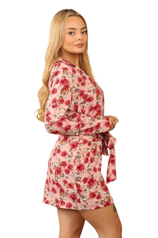 Womens Floral Mini Dress - Dresses - British D'sire