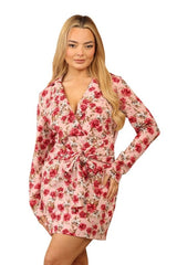 Womens Floral Mini Dress - Dresses - British D'sire