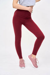 Womens Leggings High Waisted for Gym in Maroon! - Pants - British D'sire