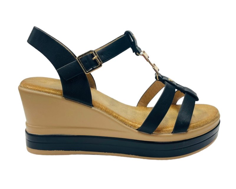 Women's Light Weight Wedge Heel Ankle Strap Sandals - Sandals - British D'sire