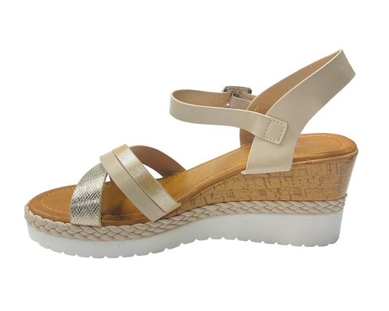 Women's Light Weight Wedge Heel Ankle Strap Sandals - Sandals - British D'sire