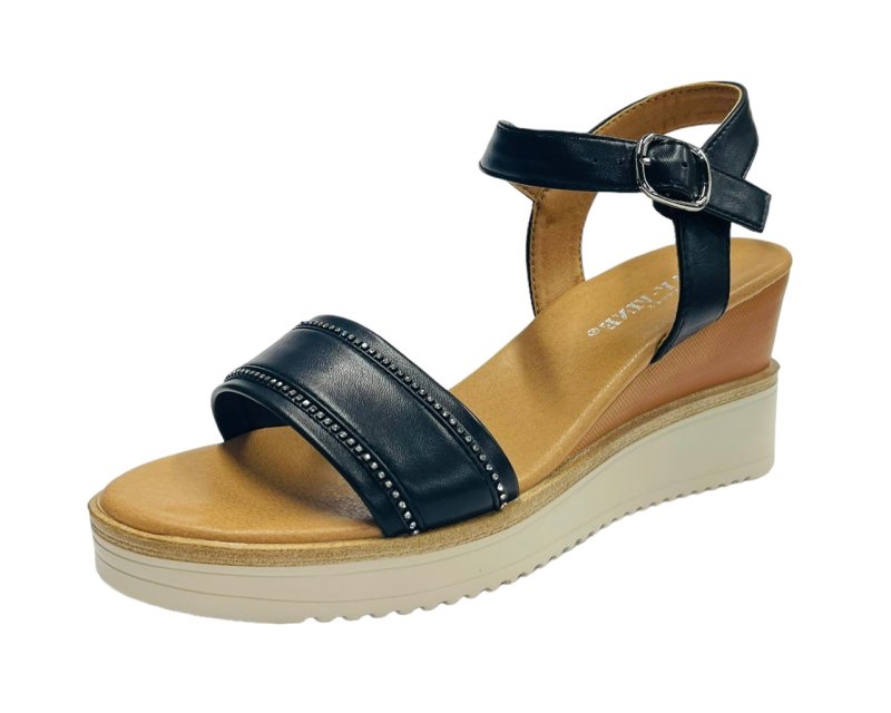 Women's Light Weight Wedge Heel Ankle Strap Sandals - Sandals - British D'sire