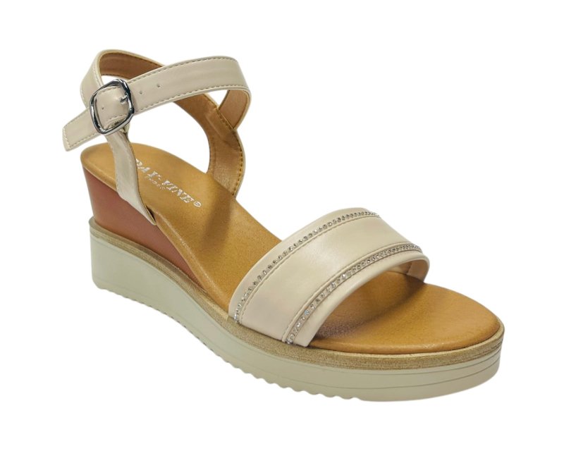 Women's Light Weight Wedge Heel Ankle Strap Sandals - Sandals - British D'sire