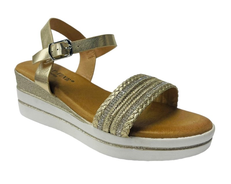 Women's Wedge Heel Ankle Strap Sandals - Sandals - British D'sire