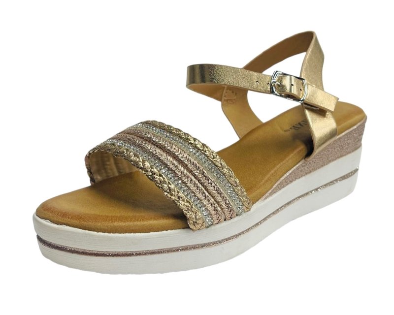 Women's Wedge Heel Ankle Strap Sandals - Sandals - British D'sire