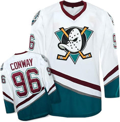 Yajun Charlie Conway #96 Mighty Ducks Movie Ice Hockey Jerseys NHL Men Sweatshirts Breathable Long Sleeve T-shirt,XL - Training Jerseys - British D'sire