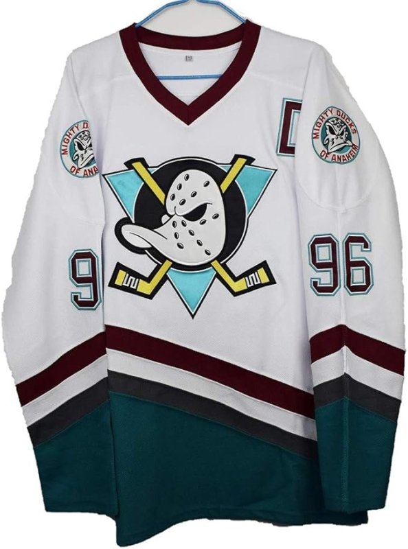 Yajun Charlie Conway #96 Mighty Ducks Movie Ice Hockey Jerseys NHL Men Sweatshirts Breathable Long Sleeve T-shirt,XL - Training Jerseys - British D'sire