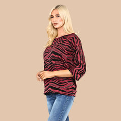 Zebra Print Blouse - Top - British D'sire