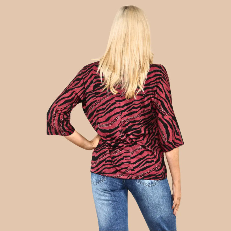 Zebra Print Blouse - Top - British D'sire