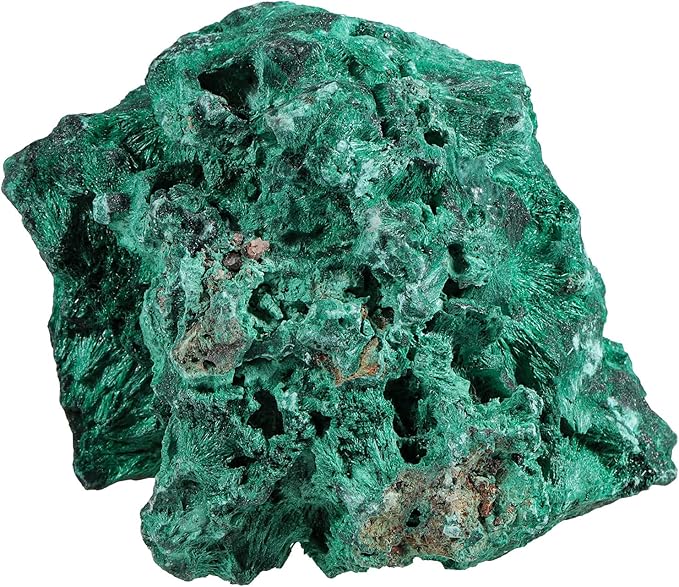 Zen - Raw Malachite Crystal Cluster Amulet – Green Healing Stone - To heal and uplift your home's energy. - Gemstones - British D'sire