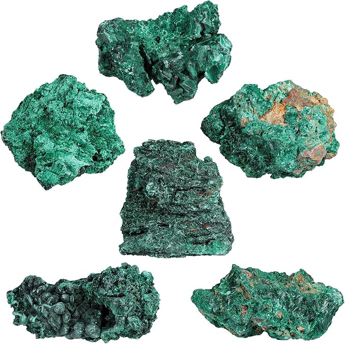 Zen - Raw Malachite Crystal Cluster Amulet – Green Healing Stone - To heal and uplift your home's energy. - Gemstones - British D'sire