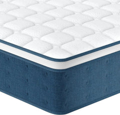 Zero Pressure Memory Foam and Individually Wrapped Spring Hybrid Mattress, With Soft Silver Ions Knitted Fabric, Compatible with Comfort and Support - British D'sire