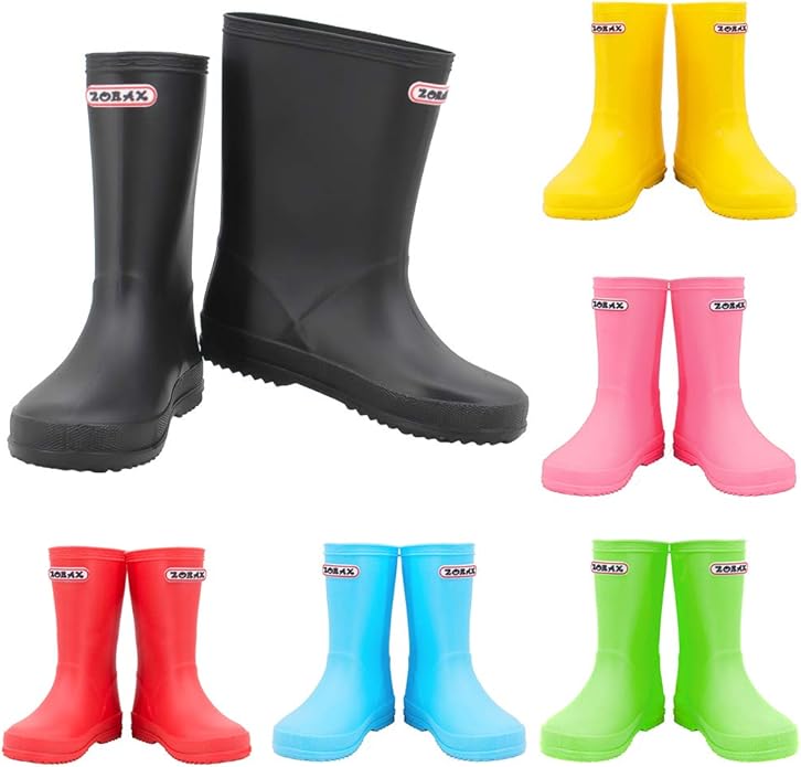 Zorax Girls Boys Waterproof Non - Slip Kids Motorbike Rain Boots Child Shoes Wellies Unisex Children Wellington Boots - Kids shoe - British D'sire