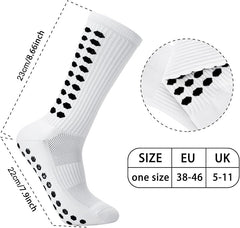 Zuimei 3 Pairs Football Grip Socks for Men, Grip Socks Football Socks Anti - slip Sports Socks for Football Basketball Soccer Volleyball Yoga Running Trekking Hiking - Men's Socks - British D'sire