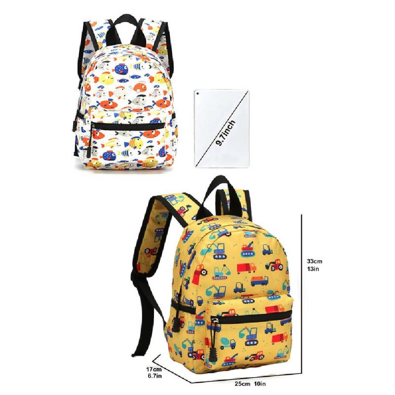 13-inch Cartoon Printing Children Schoolbag Travel Waterproof and Wear-resistant Backpack - Backpack - British D'sire