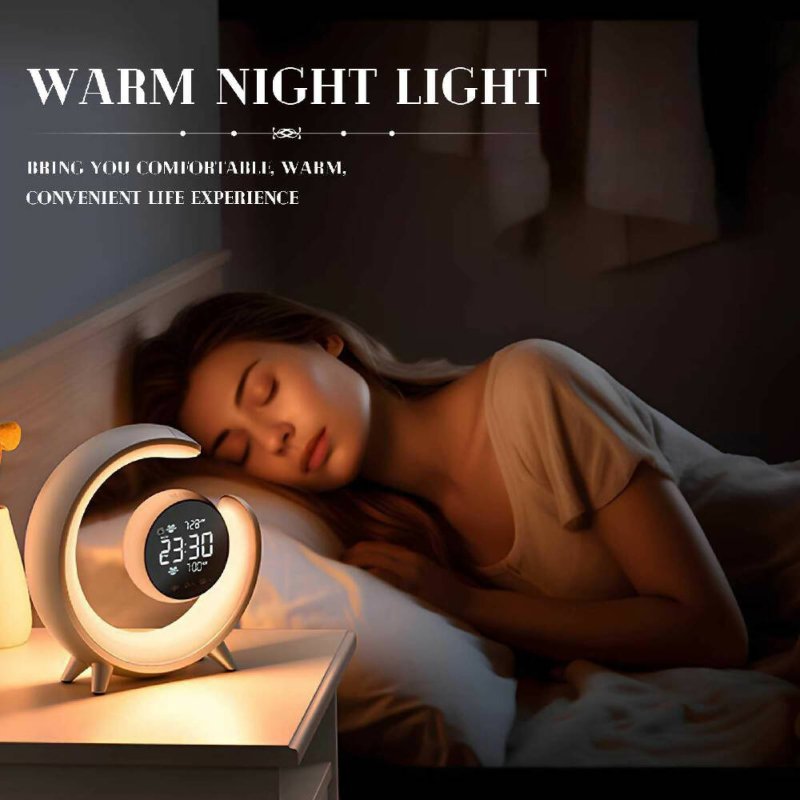 20W Dual Alarm Clock Touch Control Wake Up RGB Light with Nature Music for Sleep Promation(Gold) - larm Clock Touch Control Wake Up RGB Light - British D'sire