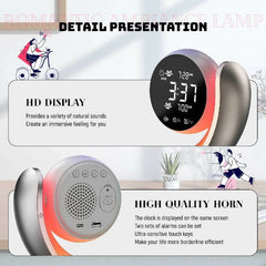 20W Dual Alarm Clock Touch Control Wake Up RGB Light with Nature Music for Sleep Promation(Gold) - larm Clock Touch Control Wake Up RGB Light - British D'sire