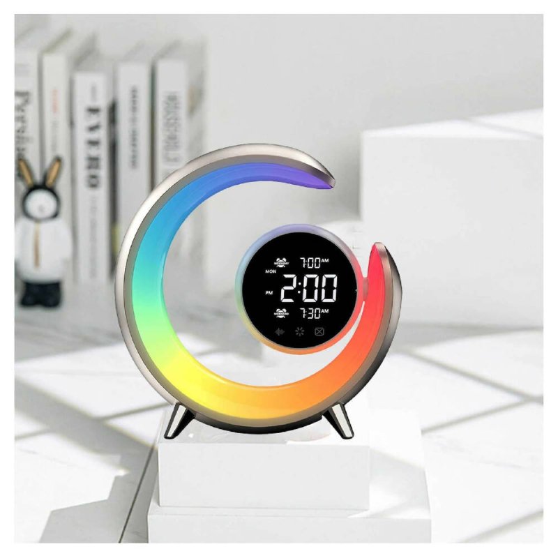 20W Dual Alarm Clock Touch Control Wake Up RGB Light with Nature Music for Sleep Promation(Gold) - larm Clock Touch Control Wake Up RGB Light - British D'sire