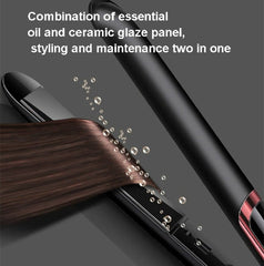 35W 2 In 1 Curling and Straightening Dual-use Electric Splin,Specification: UK Plug (Black) - Clothing & Beauty - British D'sire