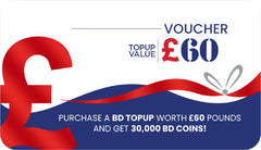 60 Pound Britishd'sire Loyalty Top-Up - Art & Topup - British D'sire