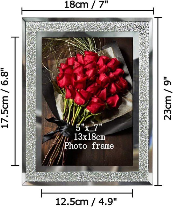 Amazon Brand - 7X5 Sparkle Glass Photo Frames, 2 Pack - Housings & Frames - British D'sire