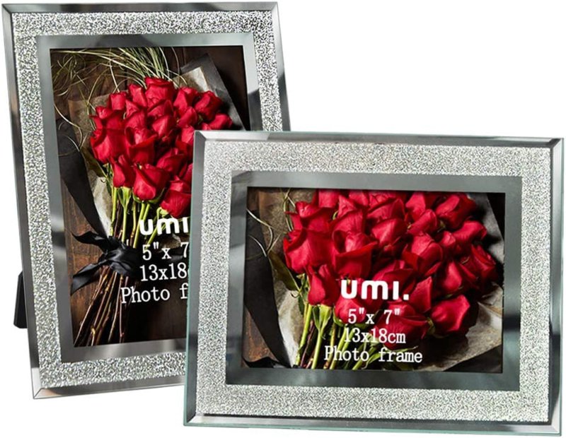 Amazon Brand - 7X5 Sparkle Glass Photo Frames, 2 Pack - Housings & Frames - British D'sire