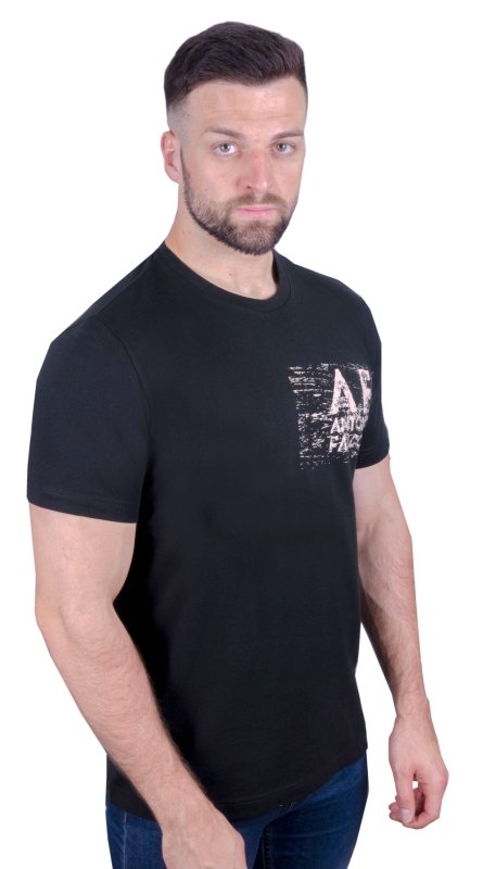 Antonio Falcone Alonzo Organic Cotton T-shirt Black - Men's T-Shirts & Shirts - British D'sire