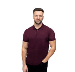 Antonio Falcone Gianni Short Sleeve Knitwear Maroon - Xl - Men's T-Shirts & Shirts - British D'sire