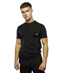 Antonio Falcone Simeone Short Sleeved T-shirt With Crew Neckline Black - Men's T-Shirts & Shirts - British D'sire