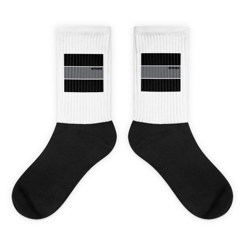 Astonix BLACK AND GRAY FLAG" PRINTED SOCKS BY ASTONIX CLOTHING - Women's Socks - British D'sire